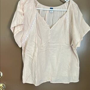 Old Navy Pink Gauze Blouse